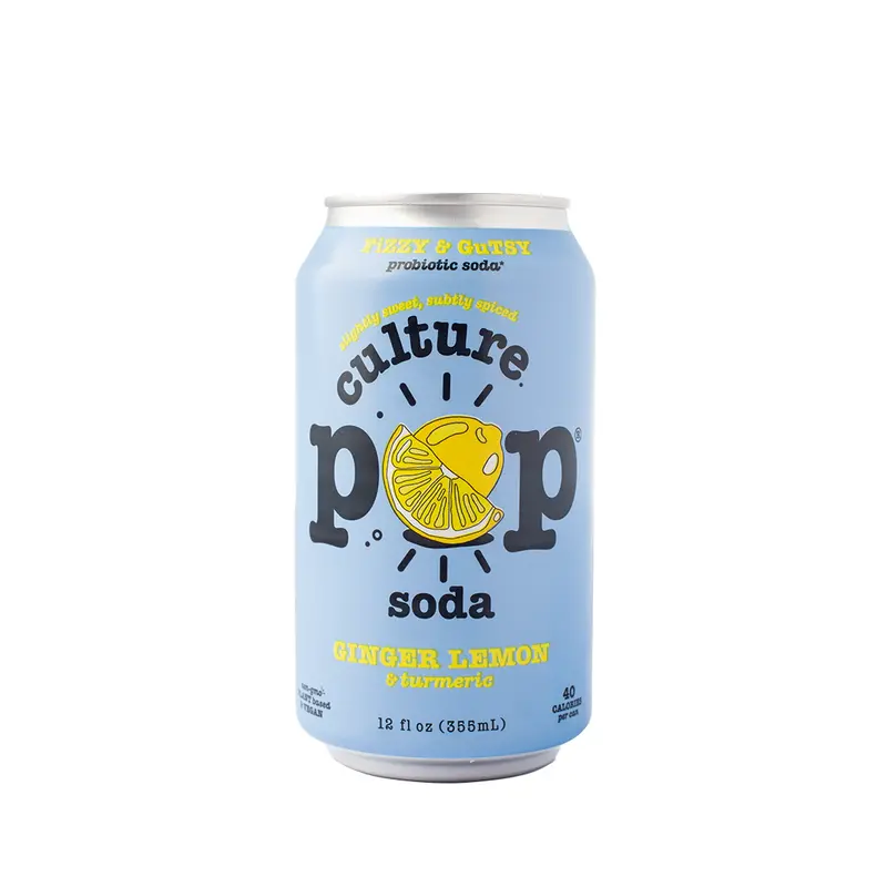 Culture Pop Ginger Lemon Soda – 355 Ml Can 1