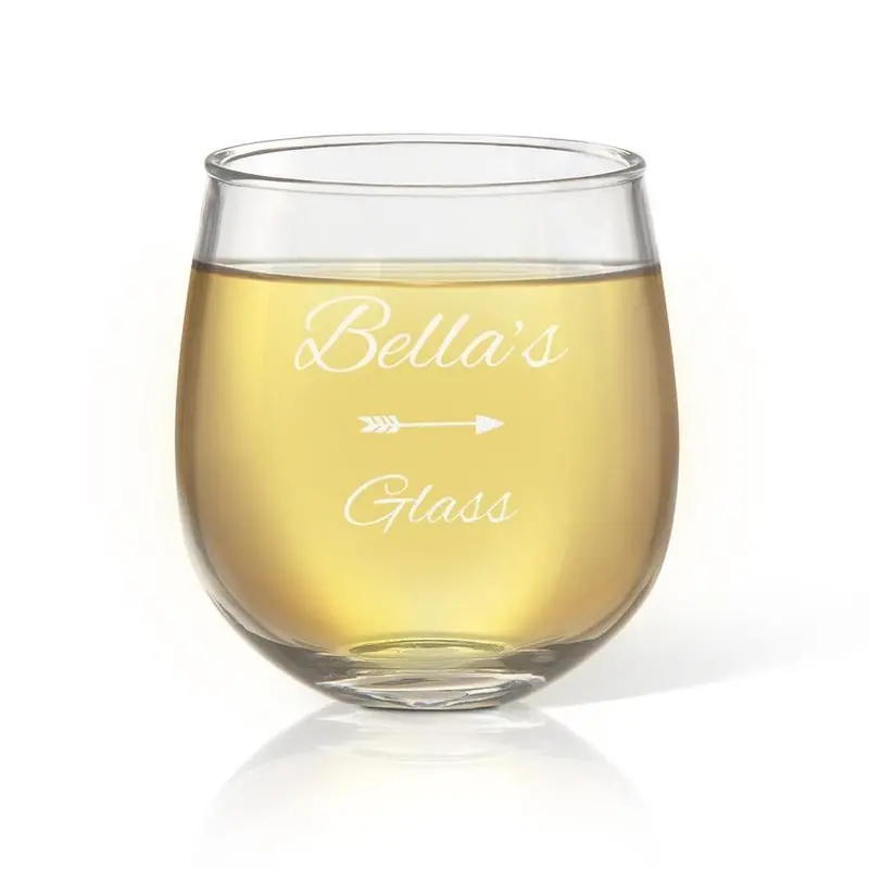 Custom Name Stemless Wine Glass 1