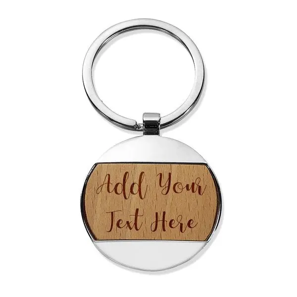 Custom Round Metal Keyring – Add Your Own Text 1