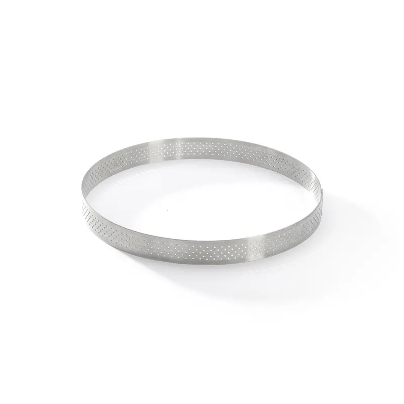 De Buyer 7-Inch Stainless Steel Perforated Tart Ring For Professional Baking 1