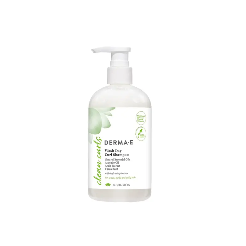 Derma E Curl-Defining Shampoo – Sulfate-Free, 355Ml Wash Day Formula 1