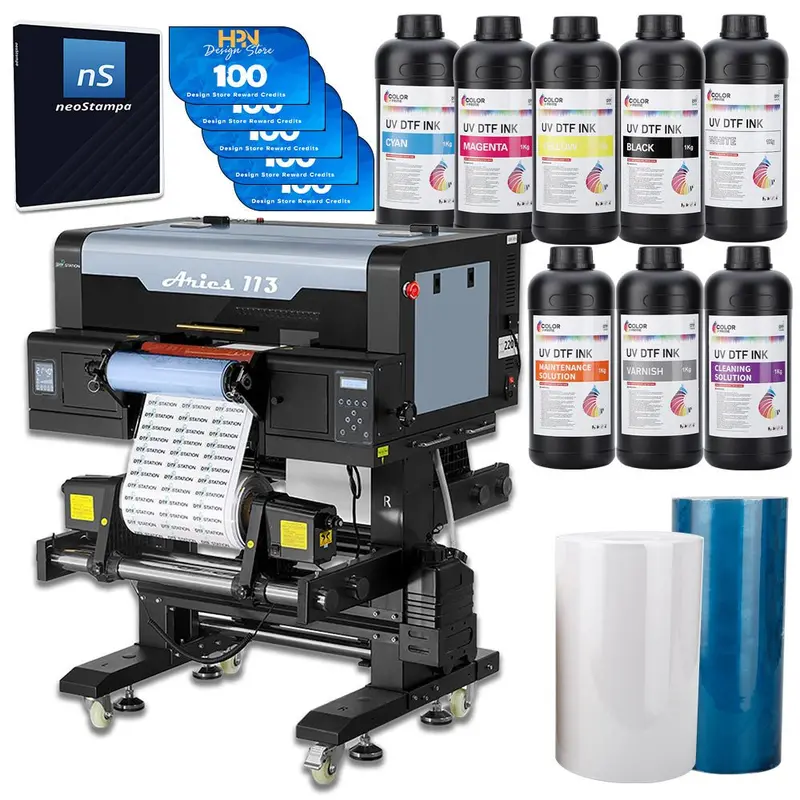 Dtf Station Aries 113 Uv Dtf Printer – 12-Inch All-In-One Bundle 1