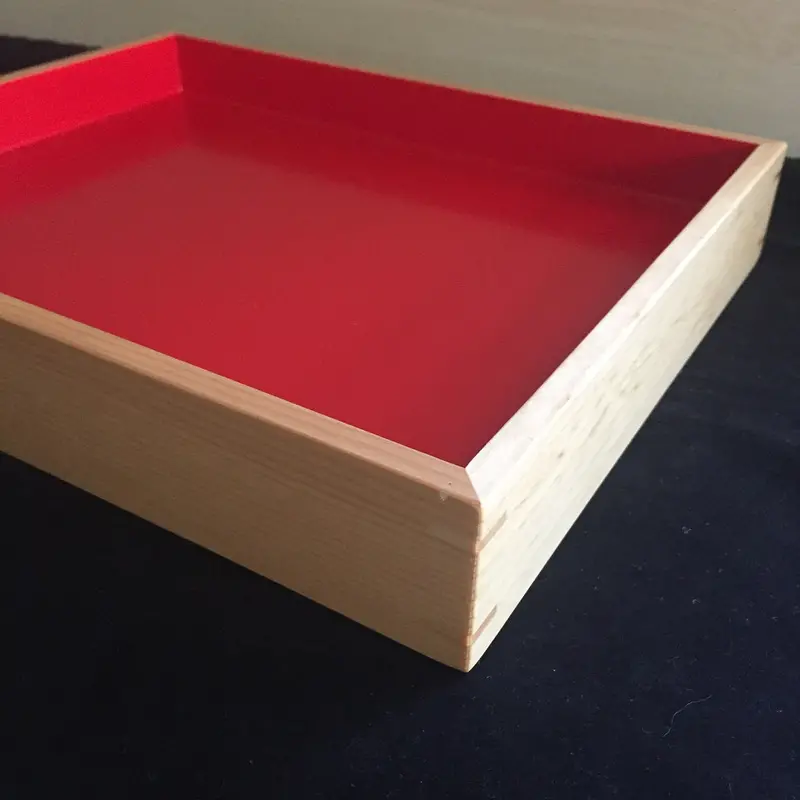 Dual-Sided Serving Tray With Traditional Urushi Lacquer Finish 1
