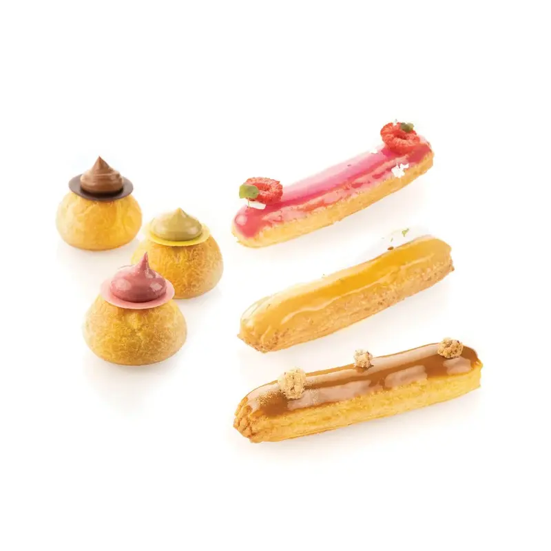 Éclair And Choux Pastry Mat – Non-Slip Silicone Baking Guide 1