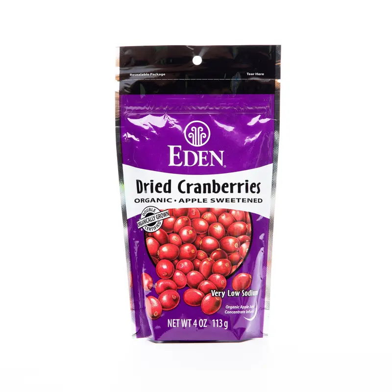 Eden Organic Dried Cranberries – 113G Unsweetened Fruit Snack 1