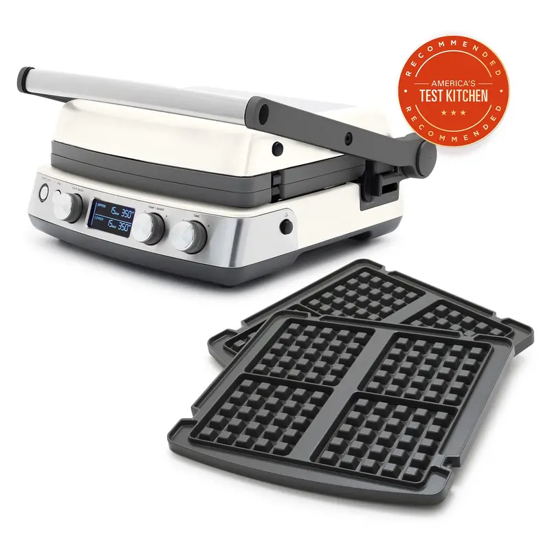 Elite Multi-Function Grill And Griddle With Waffle Plates – Cloud Cream 1