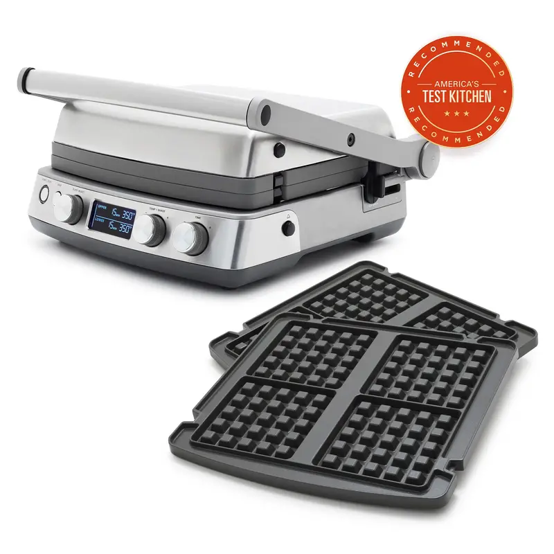 Elite Multi-Function Grill And Griddle With Waffle Plates – Stainless Steel Finish 1