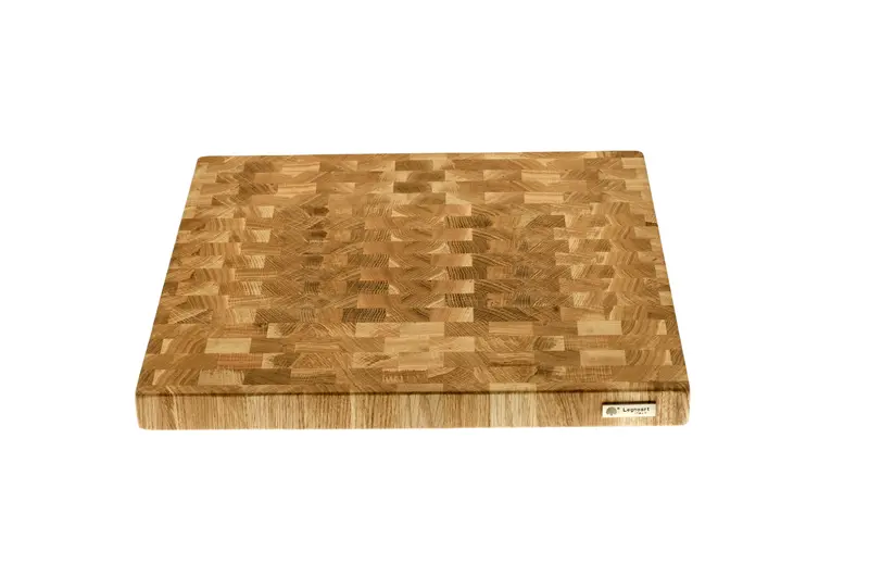 End-Grain Butcher Block Cutting Board – Premium Natural Oak Chopping Surface 1