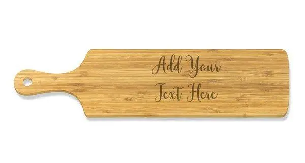 Engraved Round Bamboo Serving Board – Custom Message Edition 1