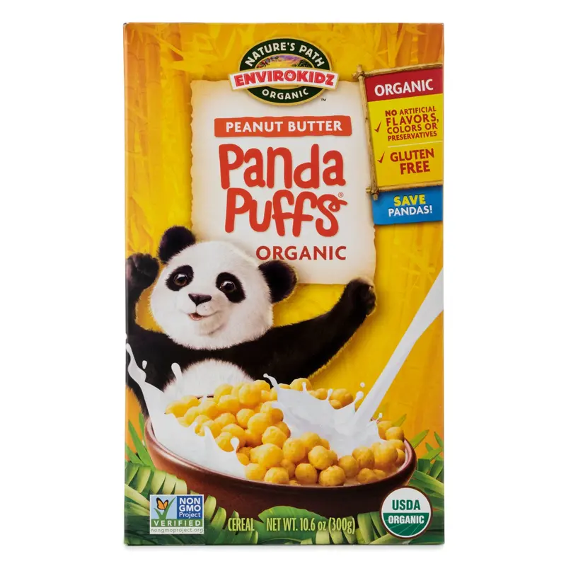 Envirokidz Organic Peanut Butter Panda Puffs – 300 G Whole Grain Snack 1