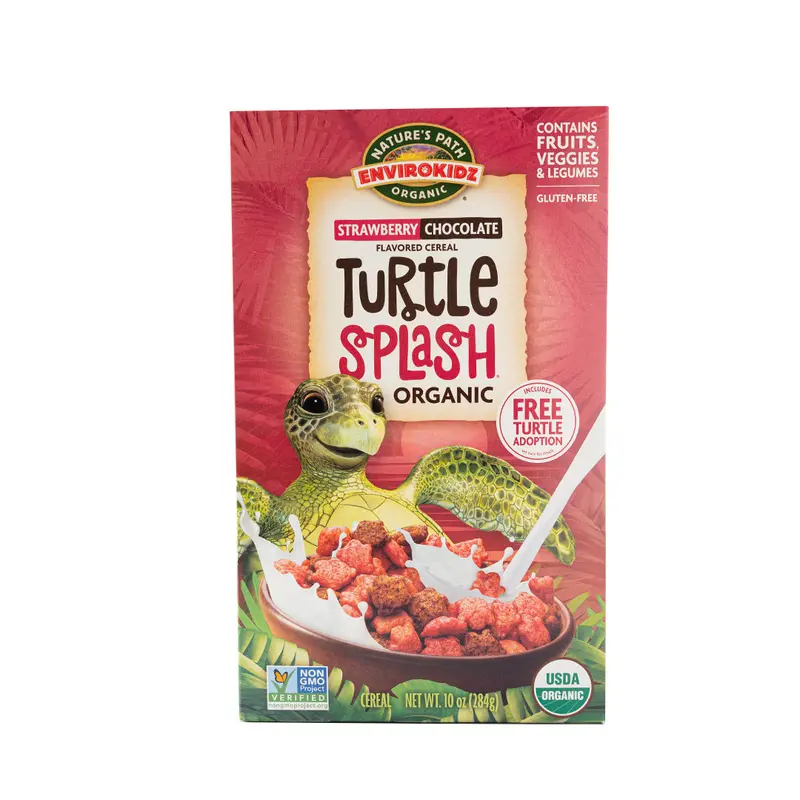 Envirokidz Turtle Splash Cereal: Strawberry & Dark Chocolate, 284G 1
