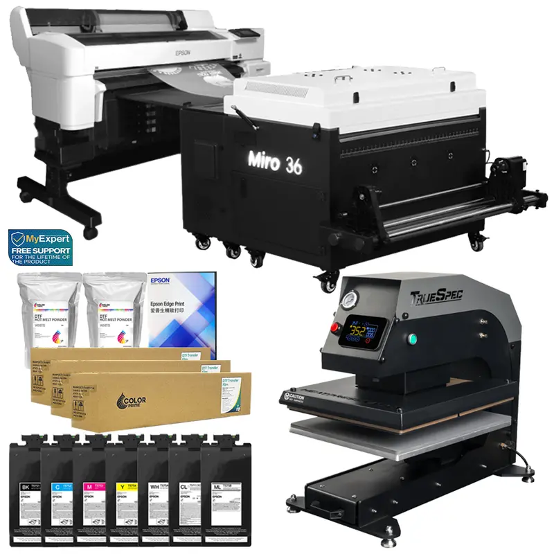 Epson Surecolor G6070 35" Dtf Bundle: Shaker, Ink, And Pneumatic Heat Press 1