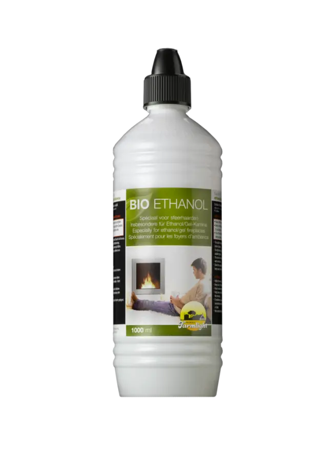 Farmlight 1L Bioethanol Fuel Bottle – 96.6% Pure Liquid 1