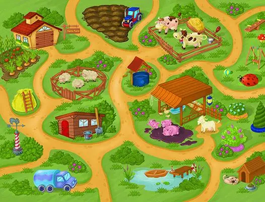 Farmyard Adventure Play Mat For Children 1