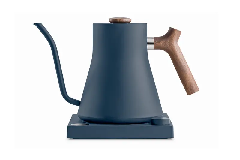 Fellow Stagg Ekg Electric Gooseneck Kettle – 0.9L, Stone Blue Body With Walnut Handle 1