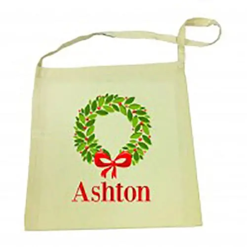 Festive Christmas Wreath Calico Tote Bag 1