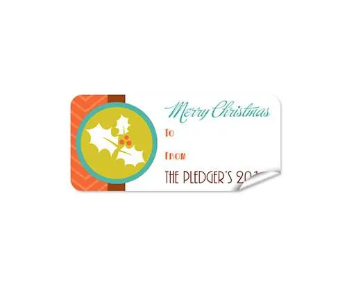 Festive Holly Christmas Label Pack – 27 Pieces 1