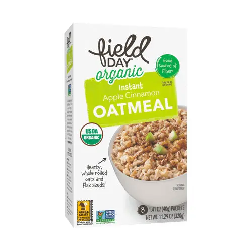 Field Day Organic Apple Cinnamon Instant Oatmeal – 320G 1