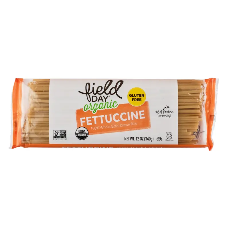 Field Day Organic Brown Rice Fettuccine – 340G Gluten-Free Pasta 1