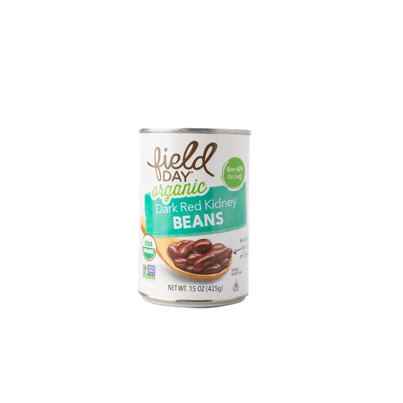 Field Day Organic Dark Red Kidney Beans – 425G 1