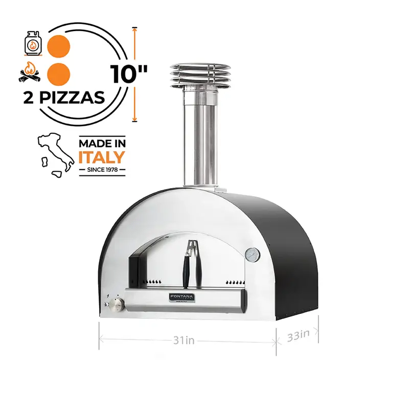 Fontana Margherita Hybrid Oven – Next-Gen Gas & Wood-Fired Pizza & Bbq Cooking Station 1