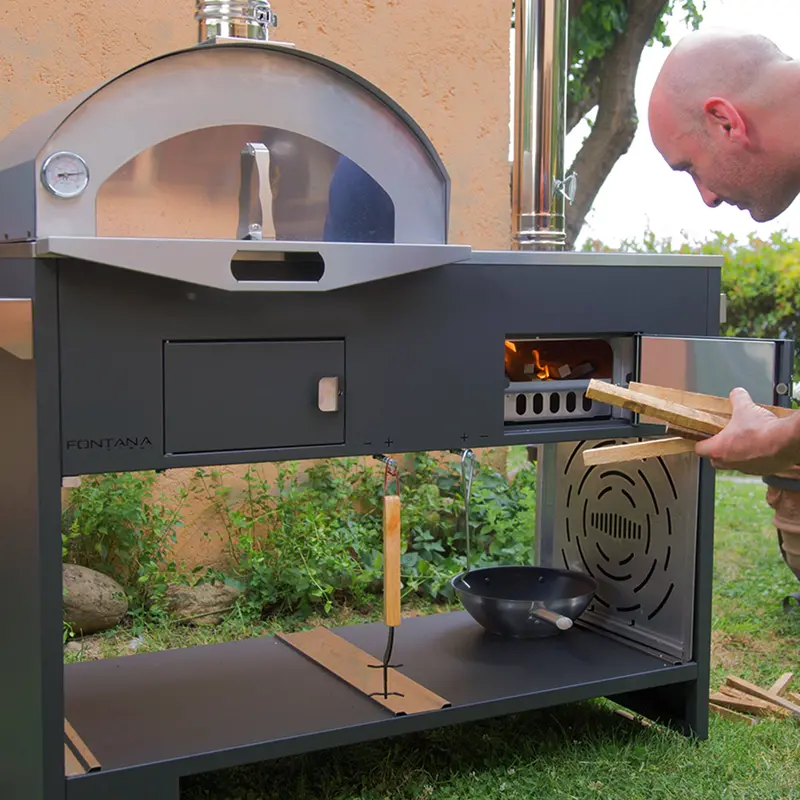 Fontana Pizza & Cucina Oven With Mobile Trolley – All-In-One Cooking Station 1