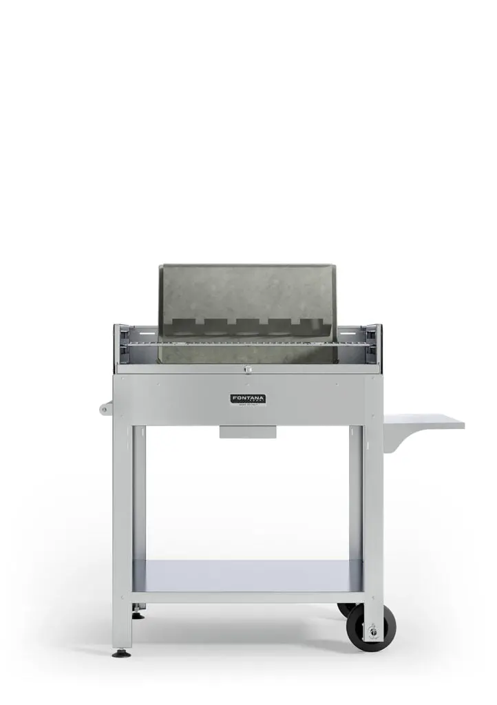 Fontana Tirreno Wood-And-Charcoal Barbecue With Mobile Trolley – Freestanding Outdoor Grill 1