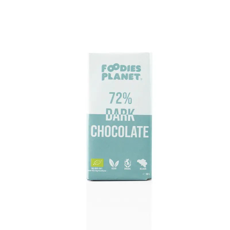 Foodies Planet 72% Dark Chocolate Bar (100G) – Single-Origin, Vegan-Friendly 1