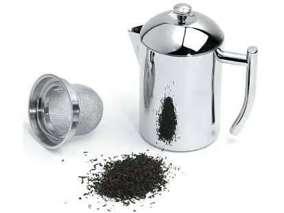 Frieling Stainless Steel Tea Infuser Pitcher With Removable Basket 1
