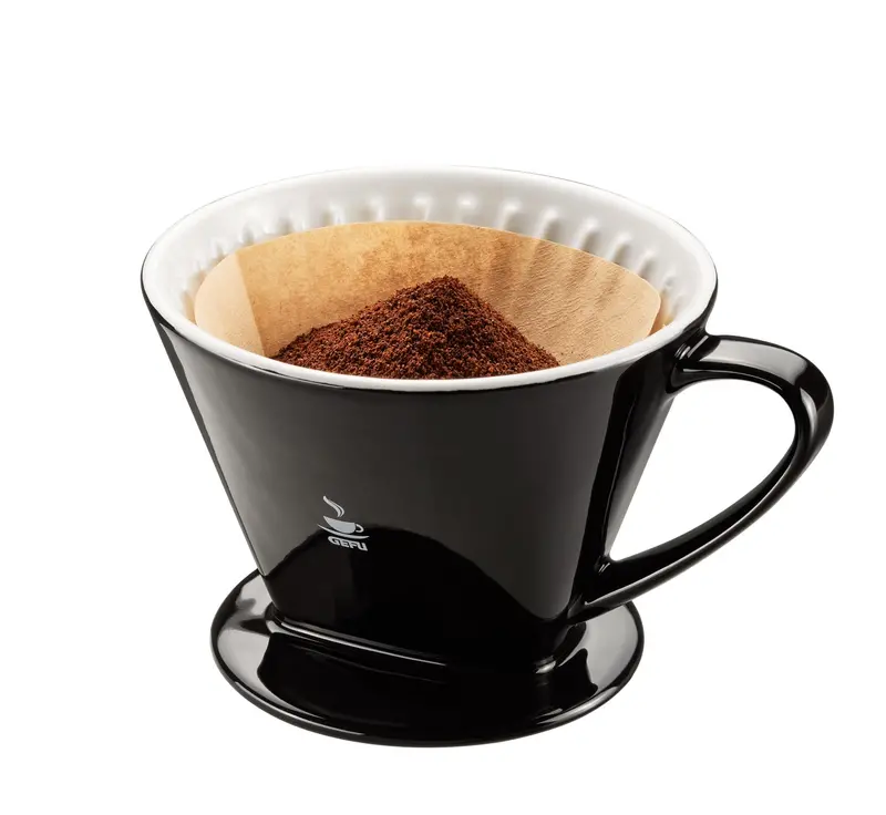 Gefu Standard Size 4 Cone Coffee Filter – Charcoal-Black (16021) 1