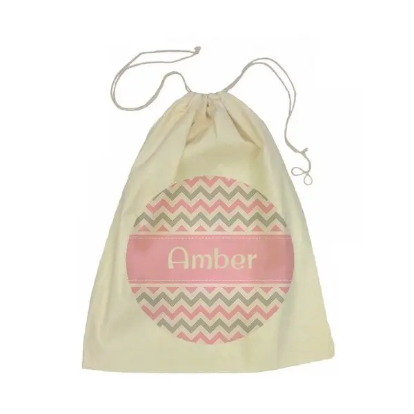 Geometric Chevron-Pattern Drawstring Bag 1