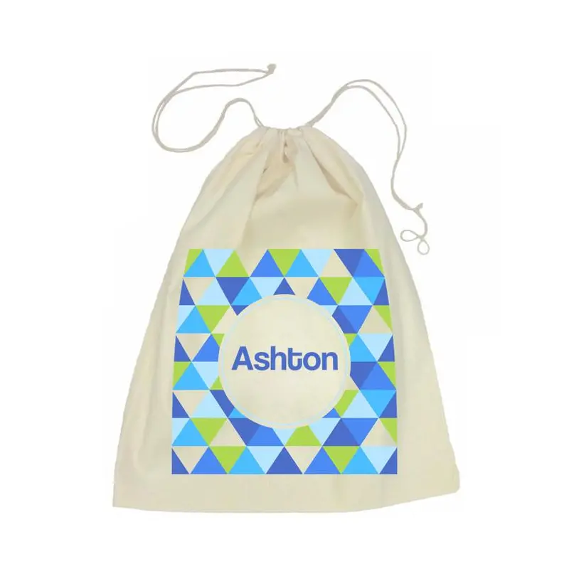 Geometric Pattern Drawstring Bag 1
