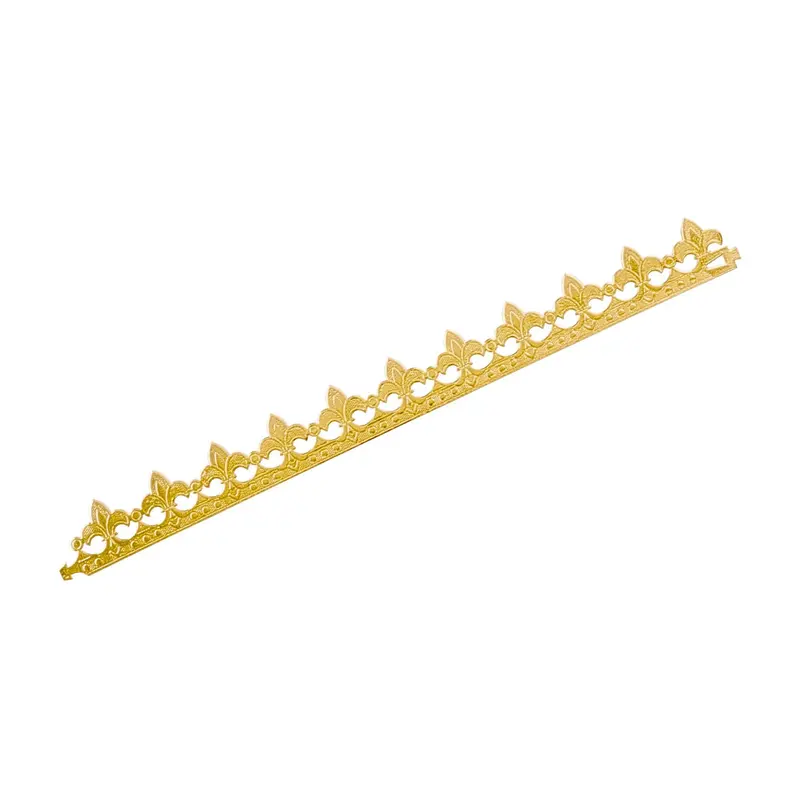 Gilded Epiphany Crown – Gold Foil Galette Des Rois Decoration (16 Cm Diameter) 1