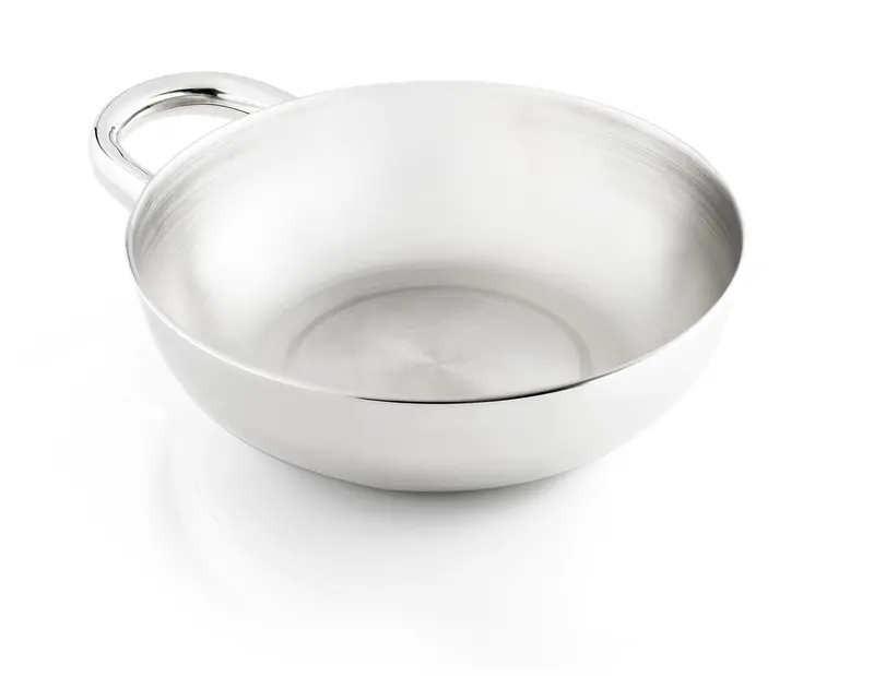 Glacier Stainless Handle-Equipped Serving Bowl 1