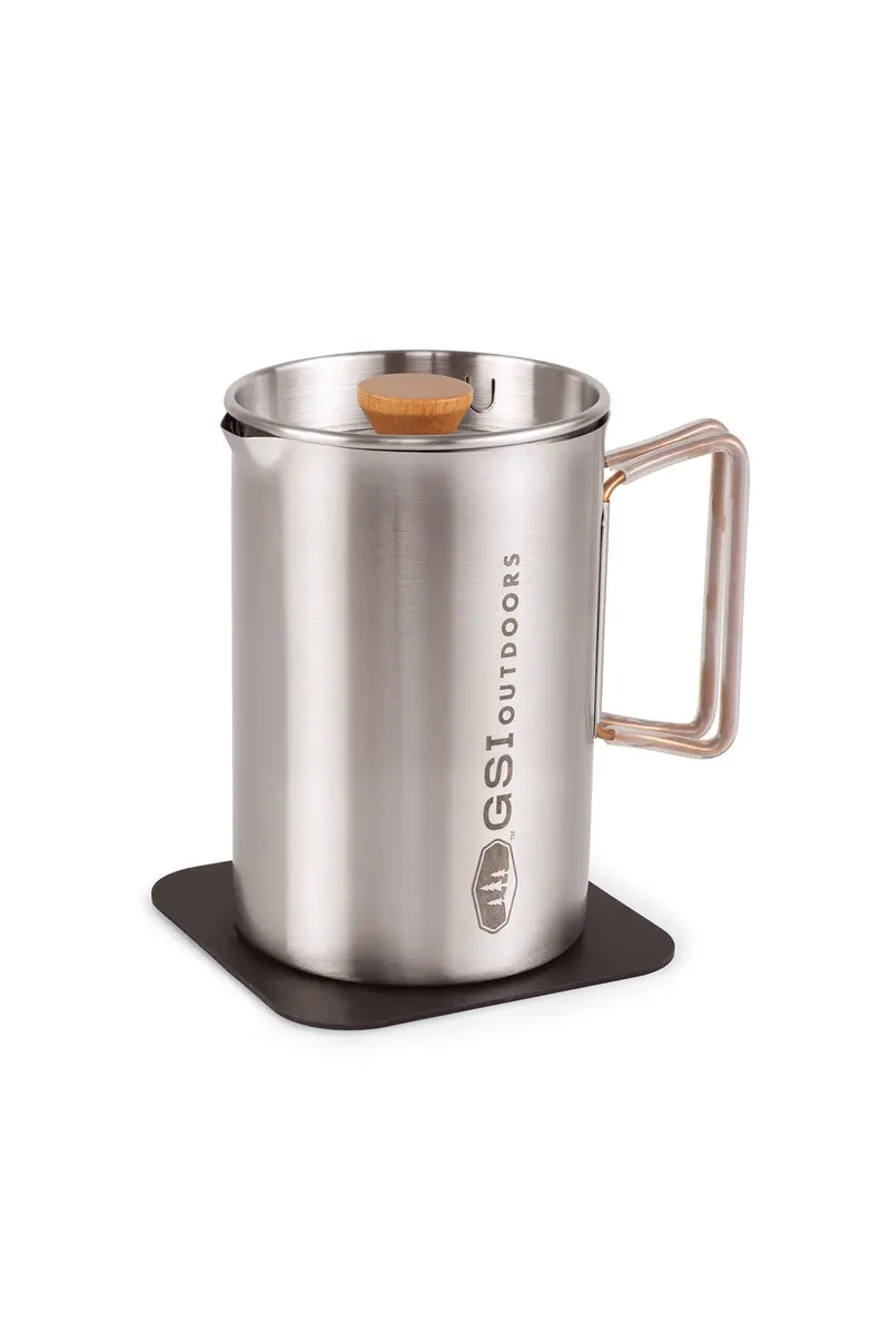 Glacier Stovetop Javapress – Portable Stainless Steel Coffee Maker 1