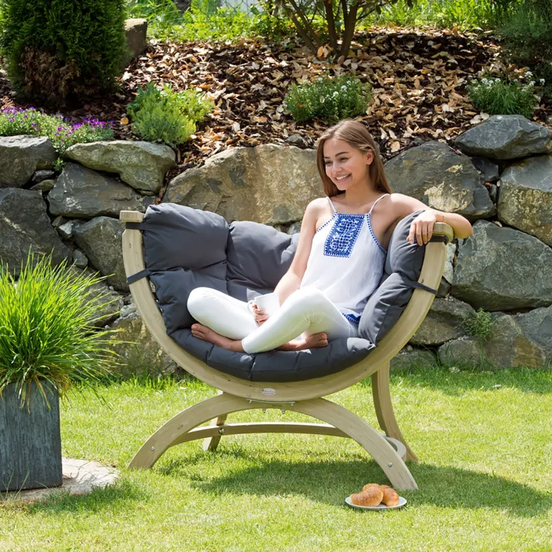 Globo Siena Single-Seat Outdoor Chair – Anthracite Grey 1