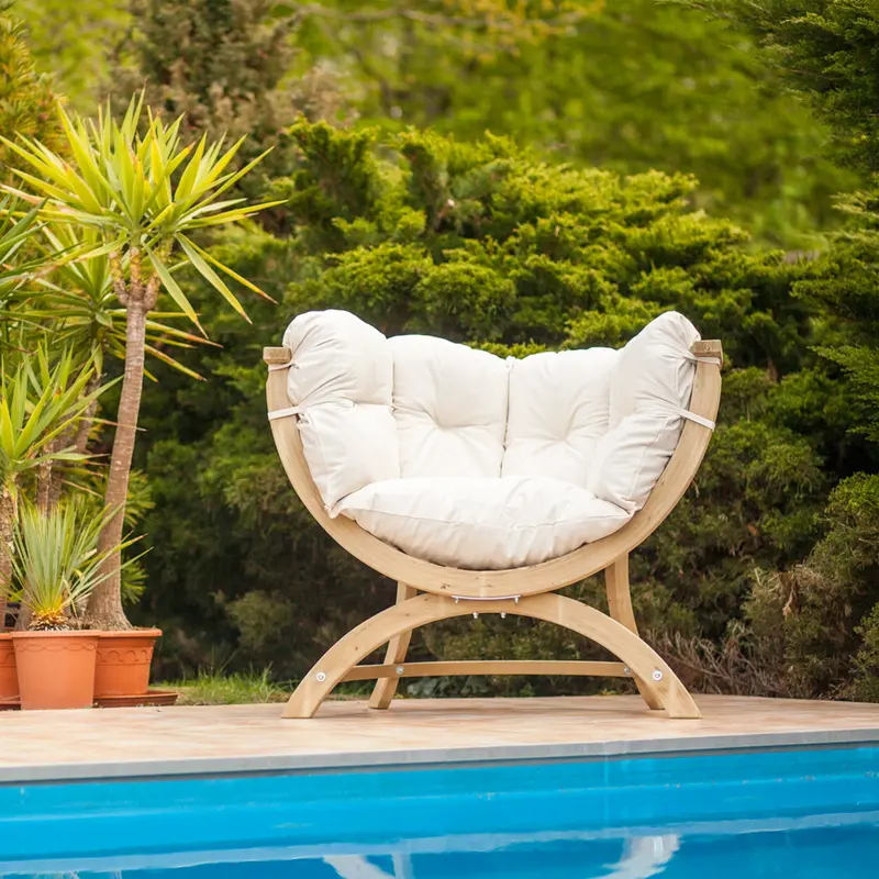 Globo Siena Single-Seat Outdoor Chair – Cream Beige 1