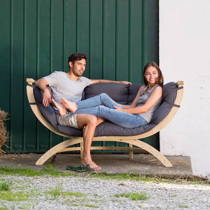 Globo Siena Two-Seat Outdoor Sofa – Anthracite Grey 1