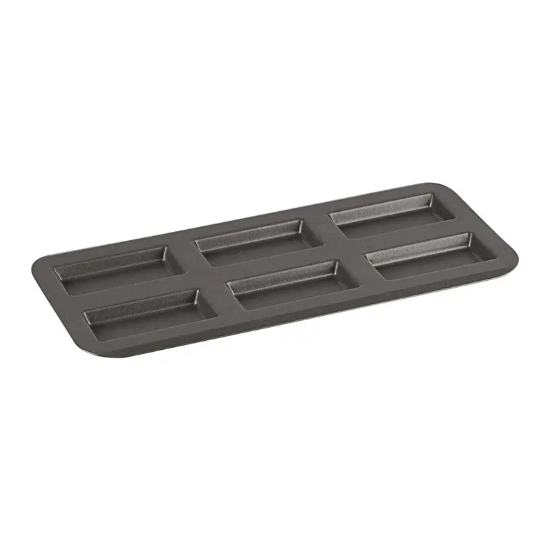 Gobel Standard Financier Mould – Non-Stick 6-Cavity Pan (380 X 180 Mm) 1