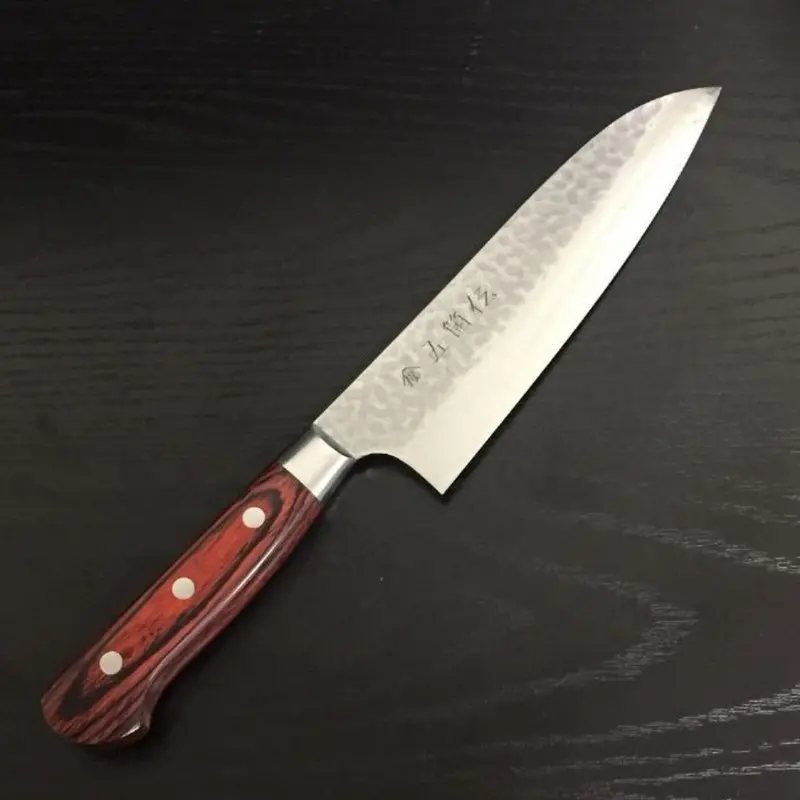 Gokaden 33-Layer Damascus Santoku Knife – 18 Cm (7") With Vg-10 Core & Hammered Finish 1