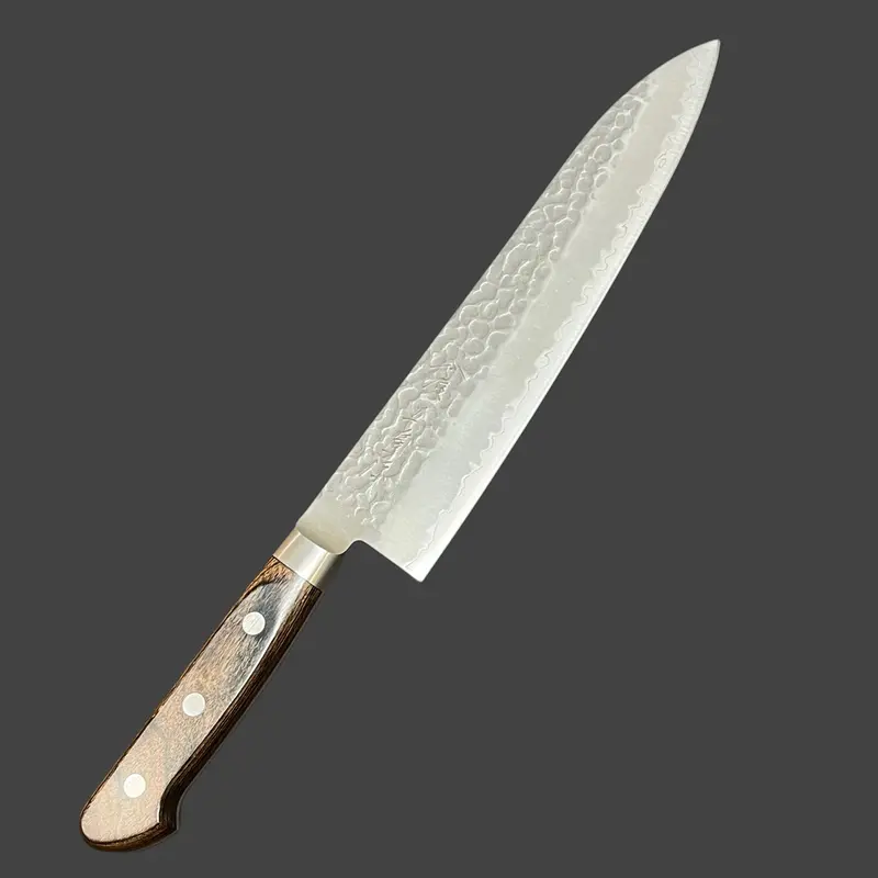 Gokaden Forged Chef’S Knife – 8.2" Super Blue Steel With Hammered Texture 1