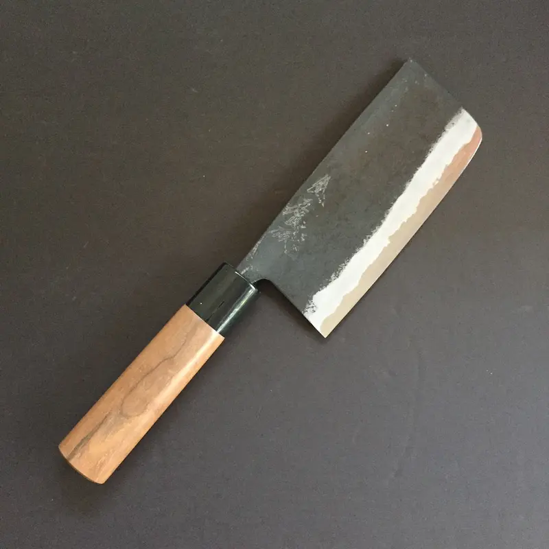 Gokaden Kuro-Uchi Nakiri Knife – Wide-Blade Vegetable Cleaver For Larger Hands 1