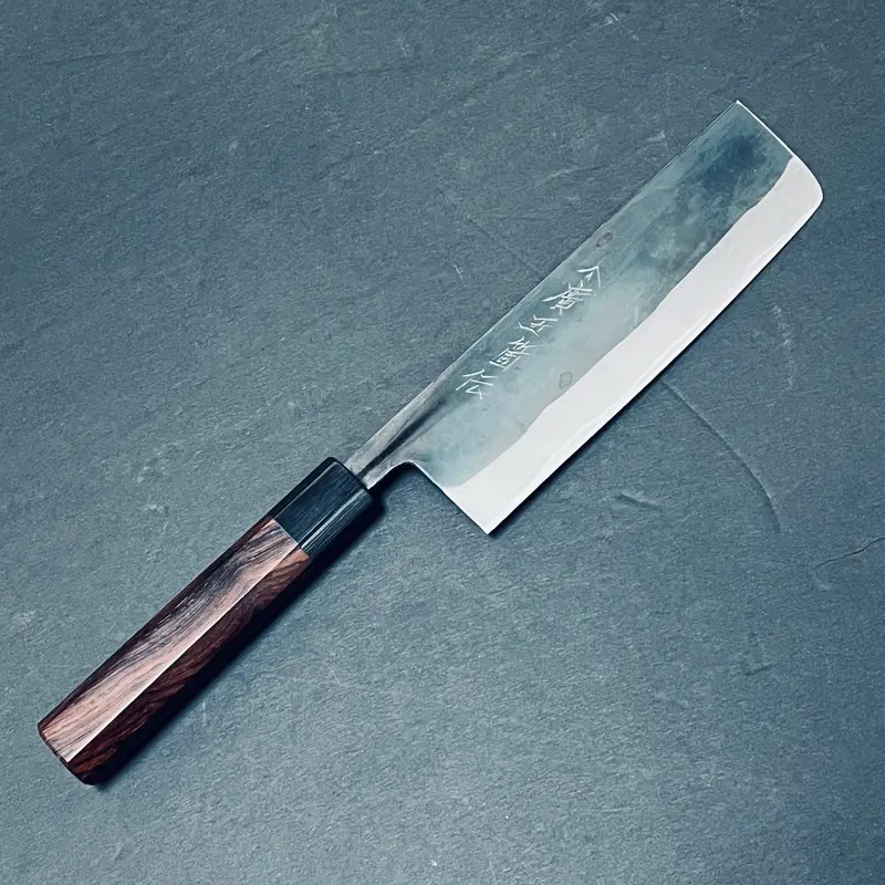 Gokaden Nakiri Knife – 165Mm Blue Steel #2 Vegetable Chopper 1
