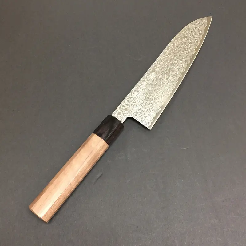 Gokaden Uroko Santoku – Damascus Vg-18 (Vg-10) Blade With Fish-Scale Pattern 1