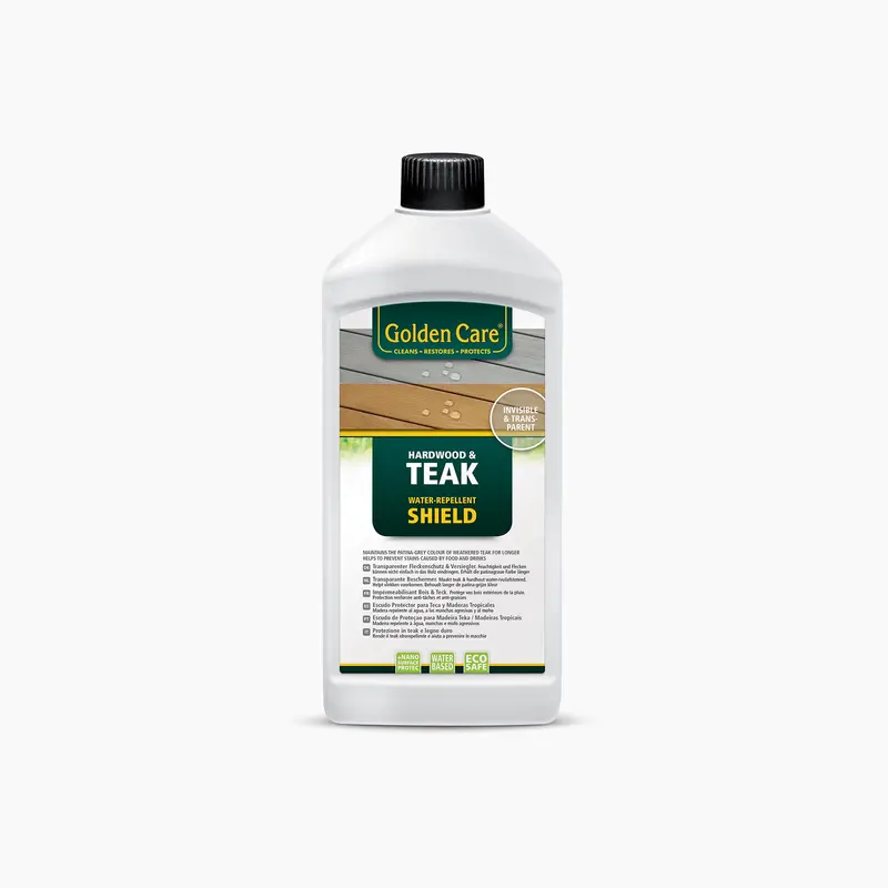 Golden Care Teak Shield – 1L Water-Repellent Protective Finish 1