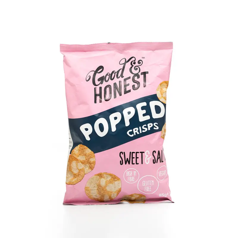 Good & Honest Sweet & Salty Popped Protein Crisps – 85G Snack Pack 1