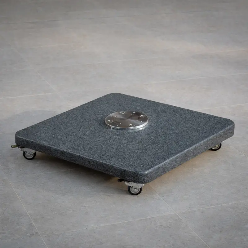 Granite Heavy-Duty Cantilever Parasol Base – 120 Kg, Wheeled 1