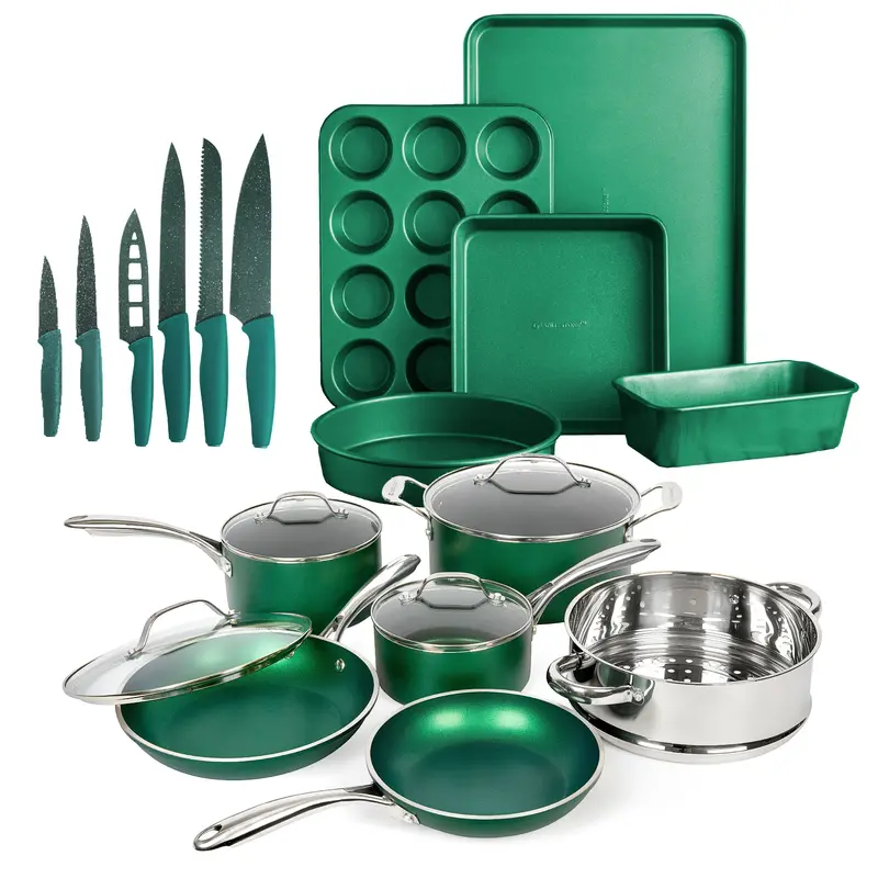 Granitestone 21-Piece Ultimate Cookware, Bakeware & Knife Set Bundle 1