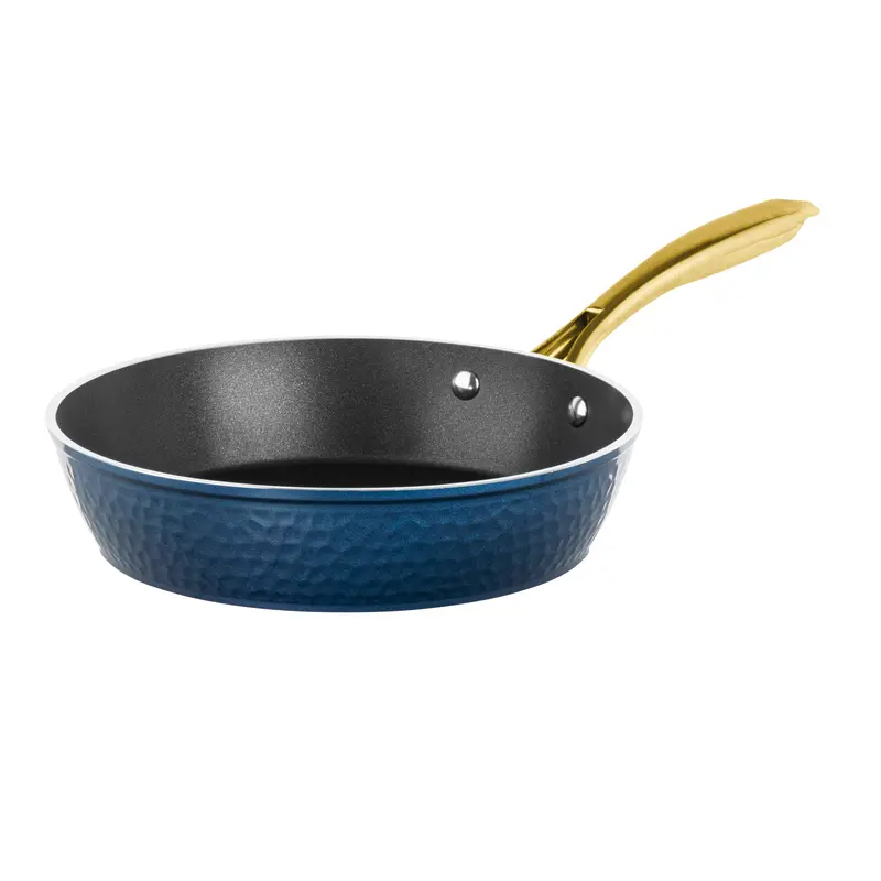 Granitestone Charleston Hammered Cookware Set – Nonstick Frying Pan In Navy, Black, Or White 3