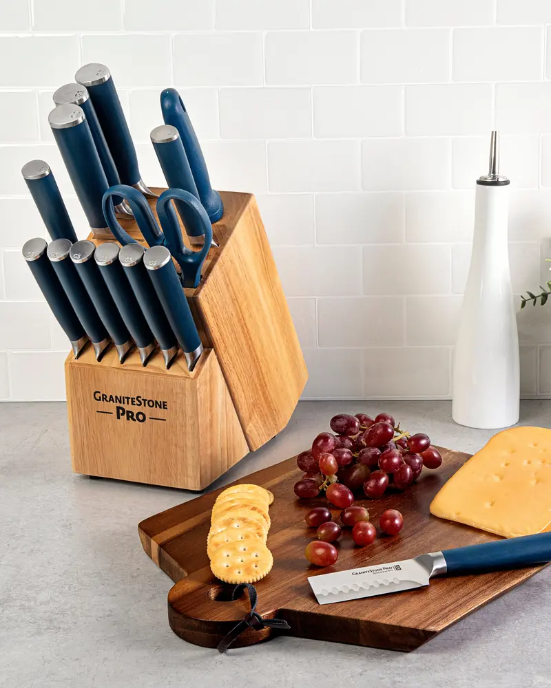 Granitestone Pro Series 14-Piece Knife Block Set – Full-Size & Utility Blades 1
